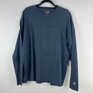 Mountain Hardwear Long Sleeve Pocket Shirt Mens XXL Blue Double Sided Activewear